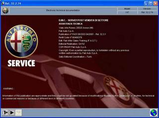 Электронная техническая документация ALFA ROMEO 147