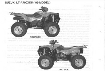 Полное руководство по ремонту и обслуживанию квадроцикла Suzuki LT-A700XK5 King Quard 2005