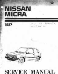 Руководство по ремонту и техническому обслуживанию Nissan Micra K10 series 1987