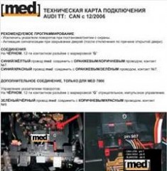 MED Electronics - Карты точек подключения сигнализаций к автомобилям