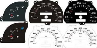 Тюнинговые и стандартные шкалы для панели приборов OPEL Vectra A и OPEL Astra А